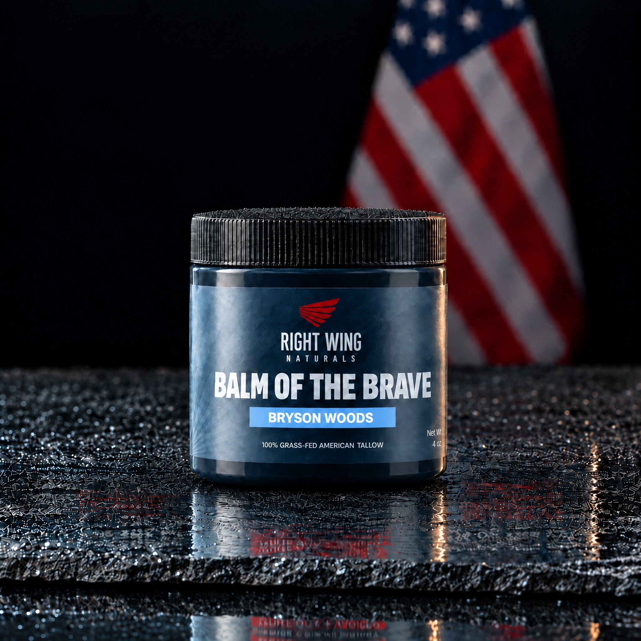 Balm of the Brave Bryson Woods tallow balm, 4 oz jar