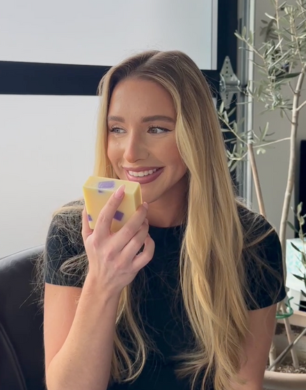 Customer holding Right Wing Naturals soap