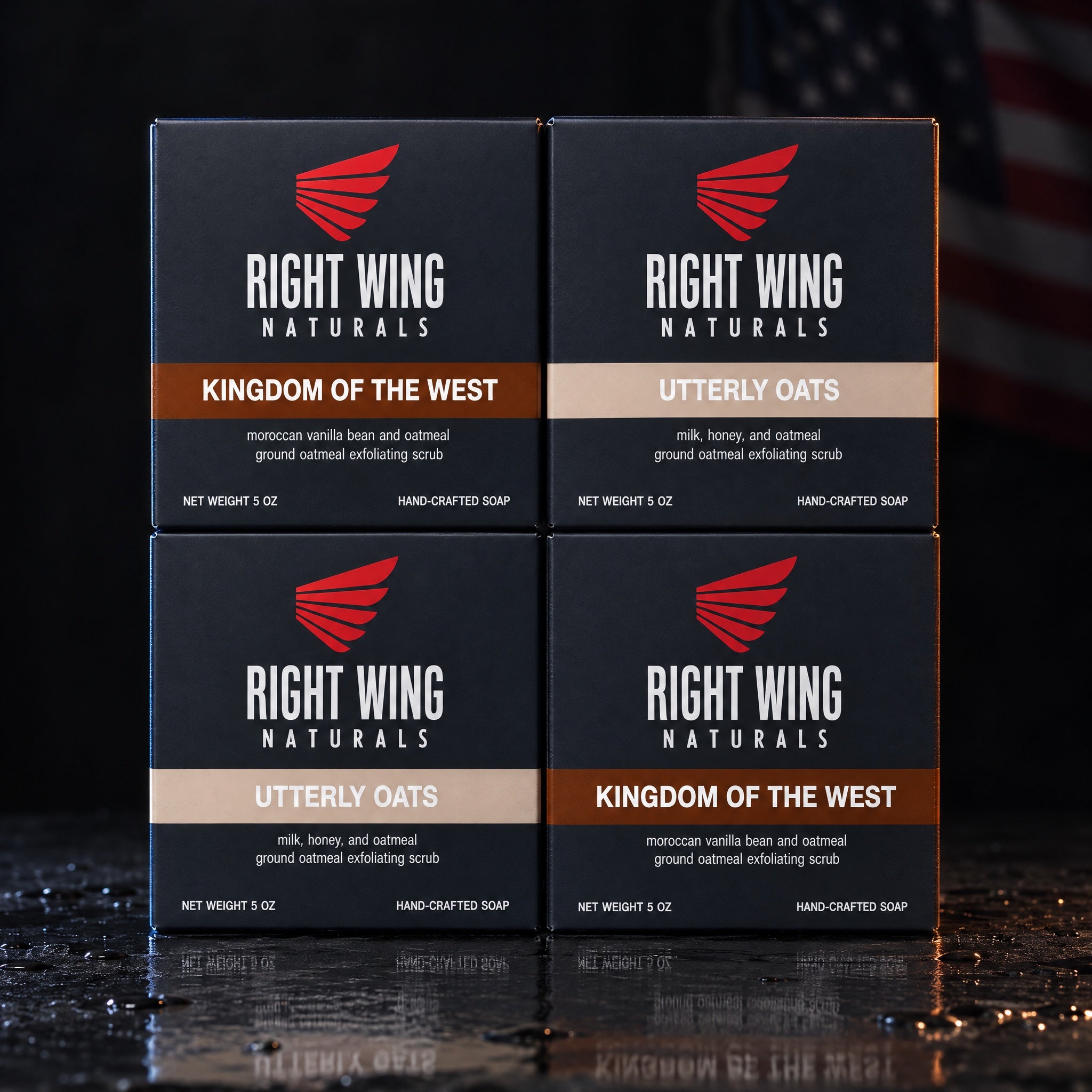 The Classic Man bundle of boxed Right Wing Naturals soap bars