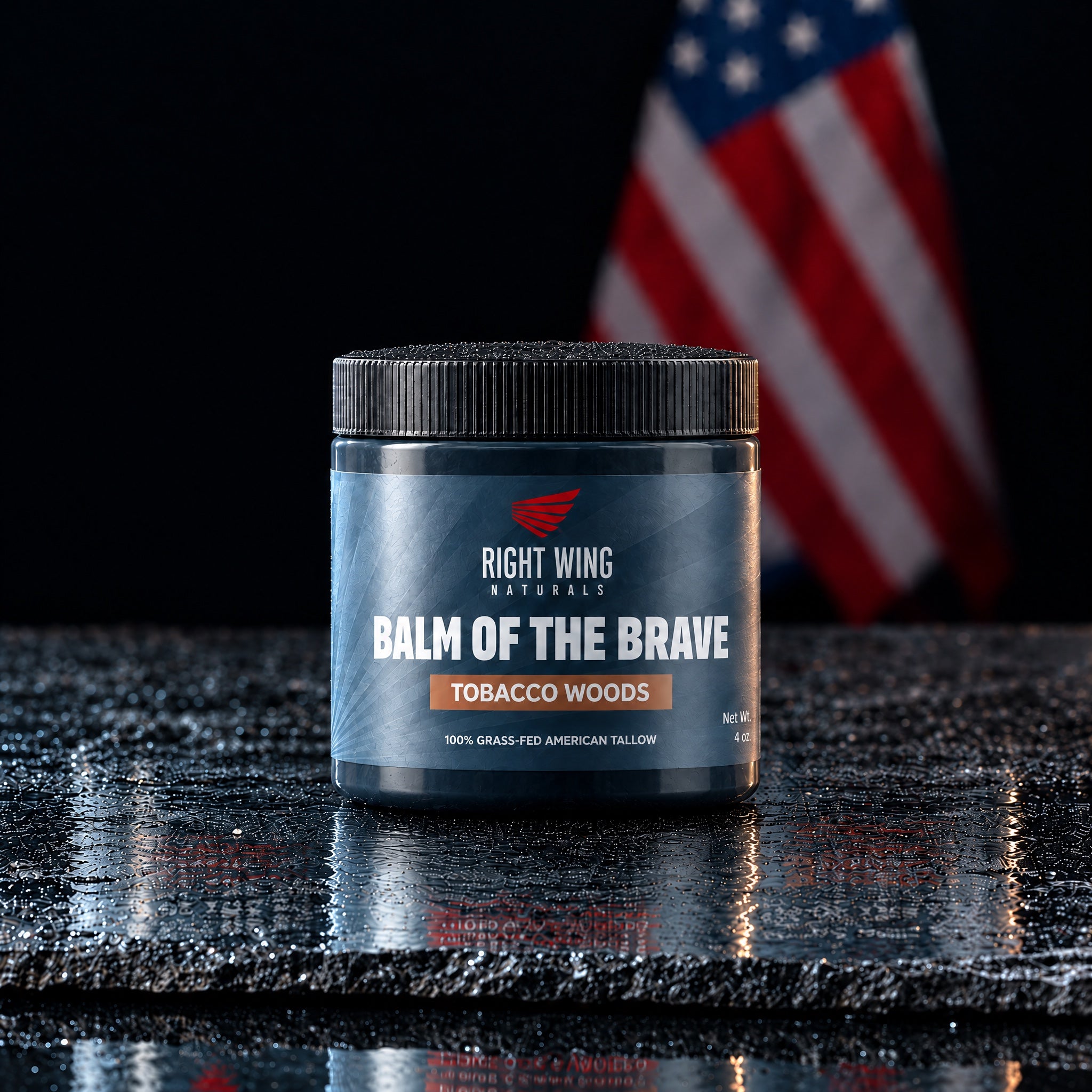Balm of the Brave Tobacco Woods tallow balm, 4 oz jar