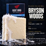 Bryson Woods scent card: scent notes and grit level