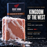 Kingdom of the West scent card: scent notes and grit level