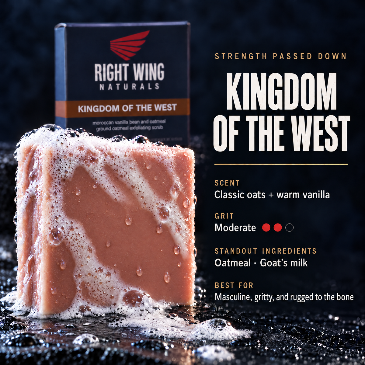 Kingdom of the West scent card: scent notes and grit level