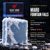 Maru Fountain Falls scent card: scent notes and grit level