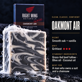 Oakmont Air scent card: scent notes and grit level