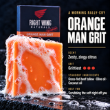 Orange Man Grit scent card: scent notes and grit level